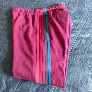 Aviator Nation Pink and Blue Track Pants